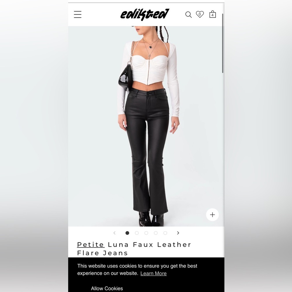 edikted PETITE flair pants.